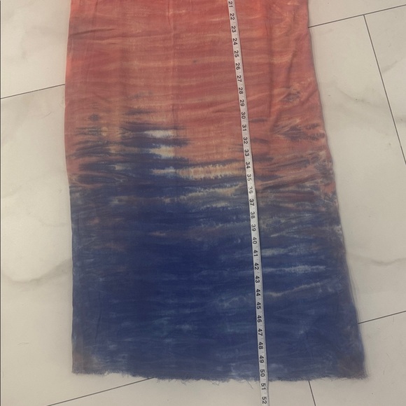 Sam & Lavi Coral Pink to Blue Ombre Maxi Dress - Picture 7 of 10